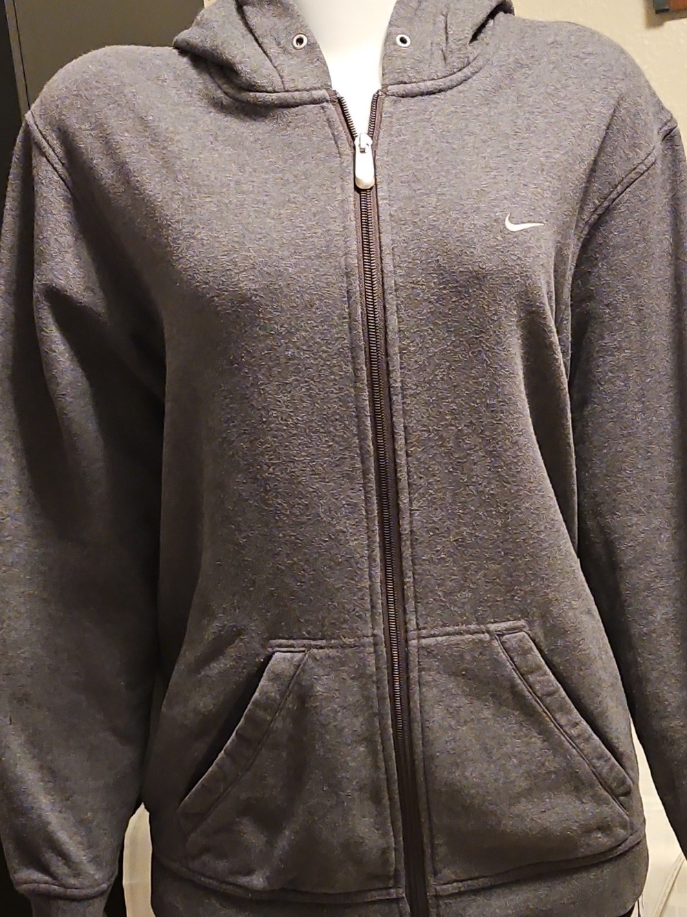 Nike Women's Gray Full-Zip Hoodie